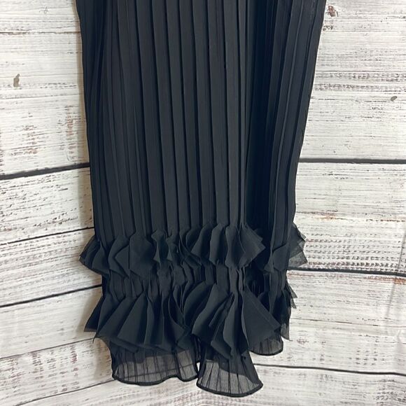Lumier by Bariano Dress Womens XS pleated chiffon mini  Ruffles Australia black - Picture 7 of 12